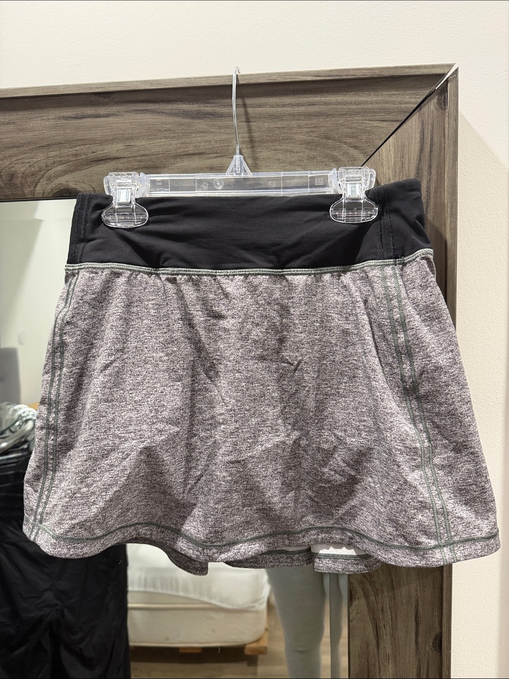 lululemon athletica Black Waistband Heather Gray Athletic Skort